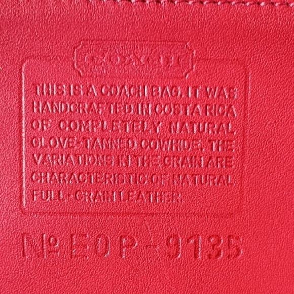 Coach Vintage Red Leather Crossbody Bag - Picture 8 of 12